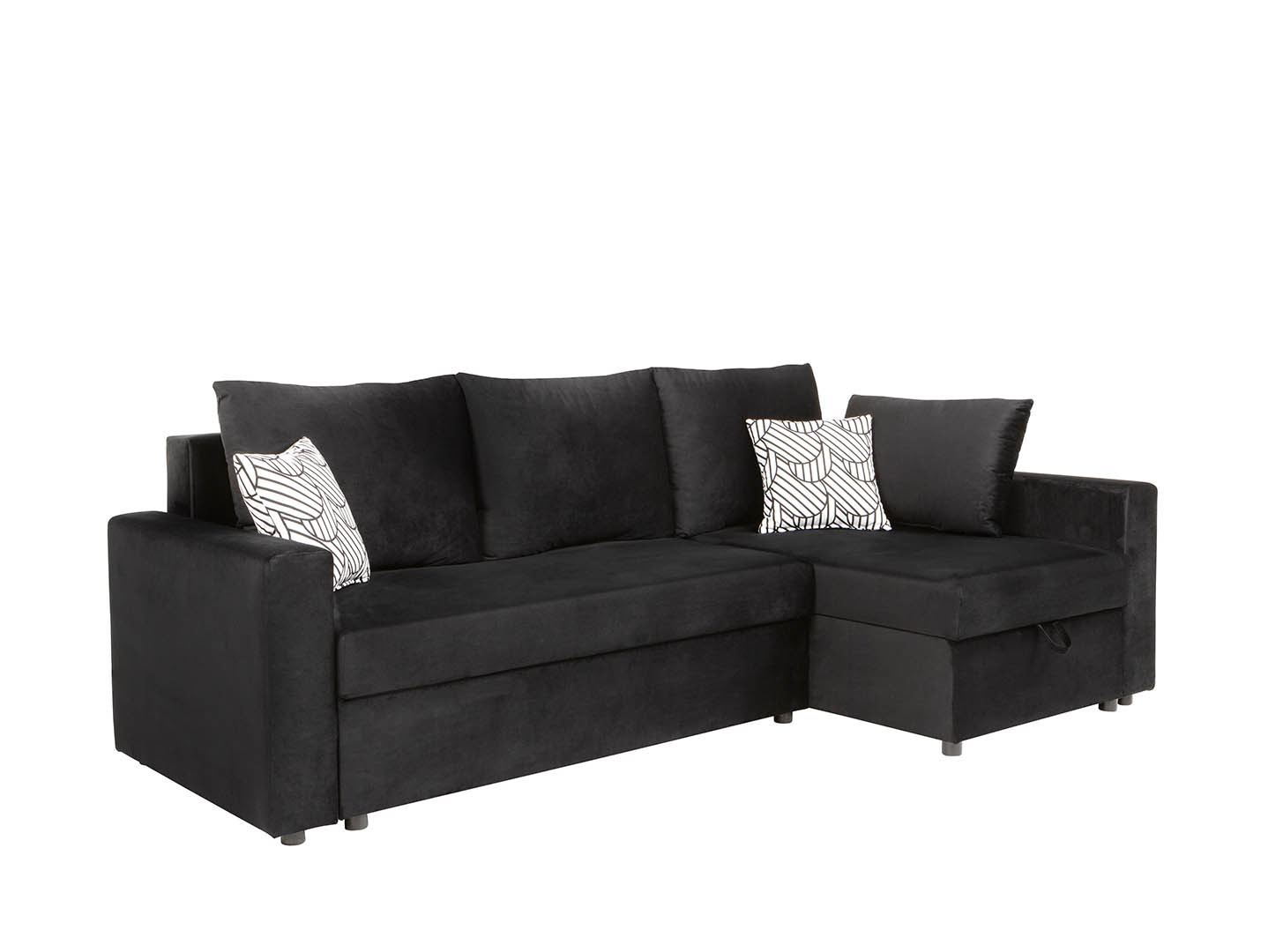 BRW - Narożnik Przemek IV - tk. Rain 30 Black Narożnik Przemek IV