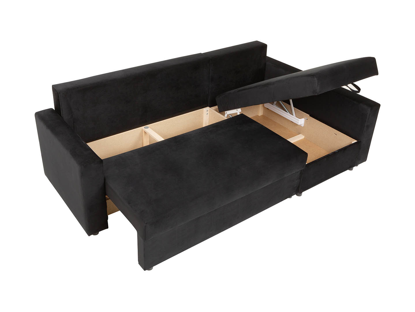 BRW - Narożnik Przemek IV - tk. Rain 30 Black Narożnik Przemek IV