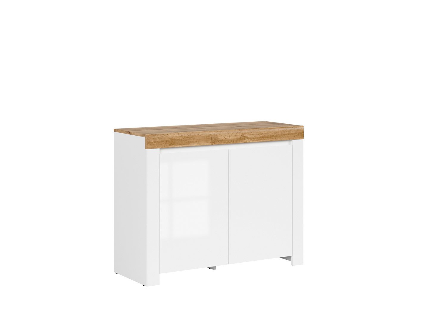 BRW - Szafka Balder - Dab Wotan / Bialy Połysk Szafka Holten