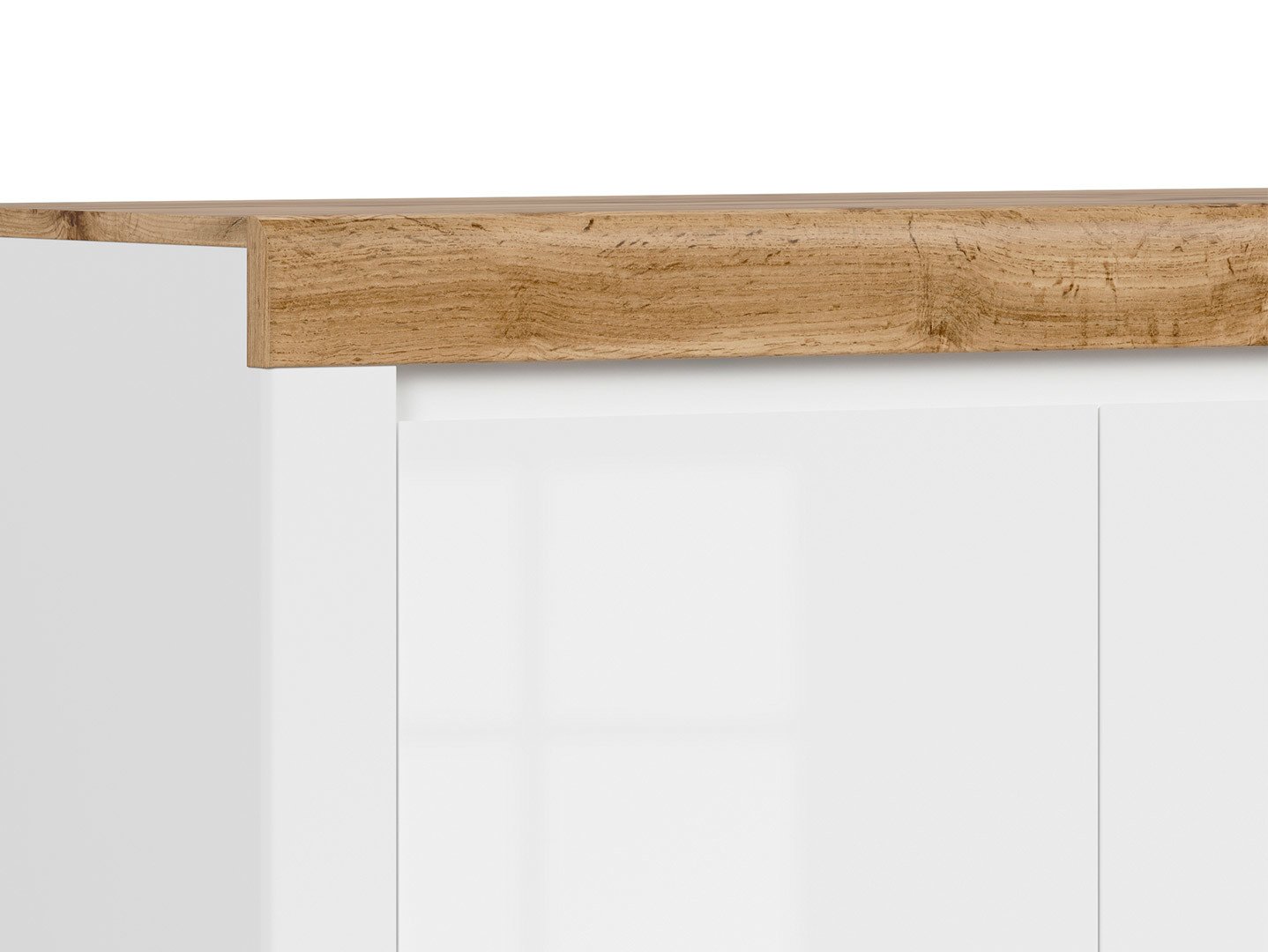 BRW - Szafka Balder - Dab Wotan / Bialy Połysk Szafka Holten