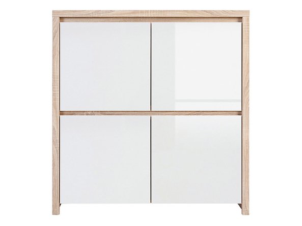 BRW - Szafka Kaspian - Dąb Sonoma / Biały Połysk Szafka Kaspian