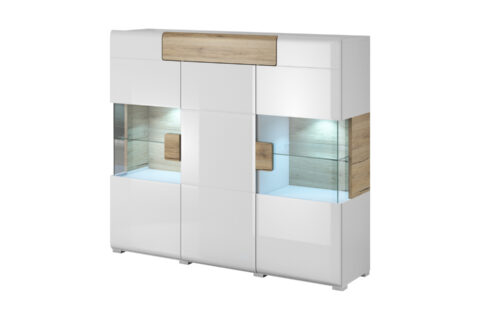 Komoda Toledo 46 Biały połysk / San remo