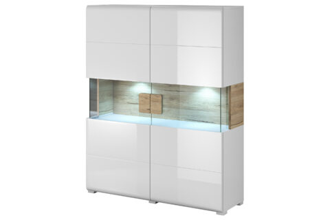 Komoda Toledo 42 Biały połysk / San remo