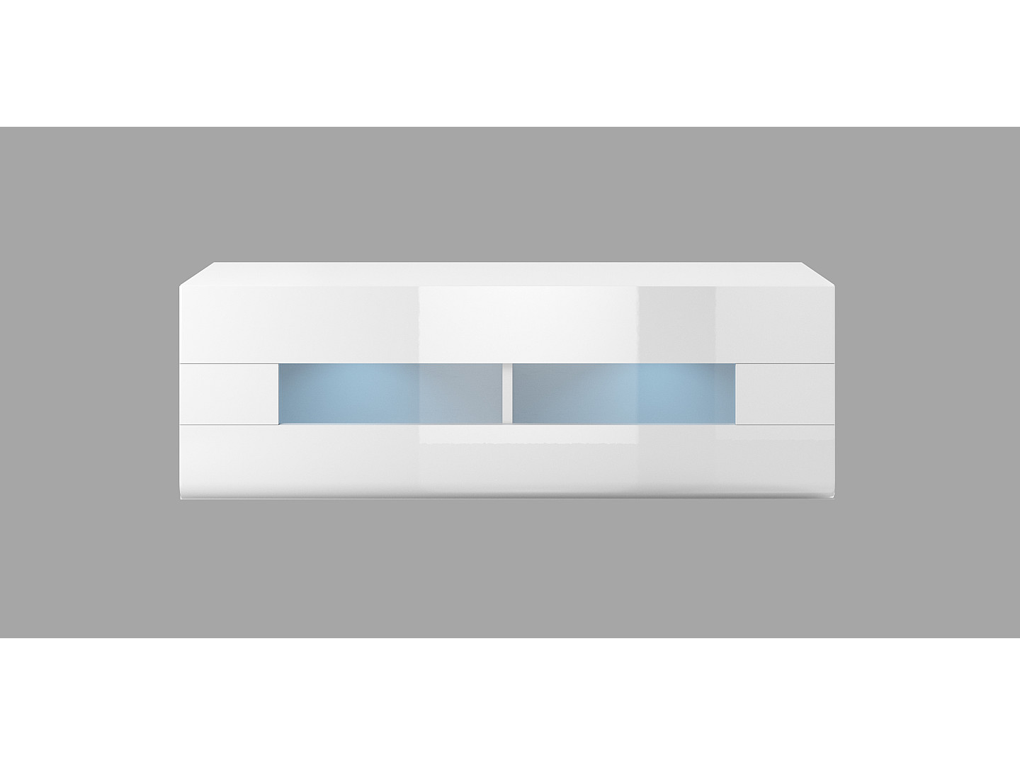 Witryna wisząca pozioma Toledo 08 Biały połysk