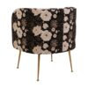 BRW - Fotel Cloe - Tkanina print Piwonie 05 ecru/black Fotel Cloe