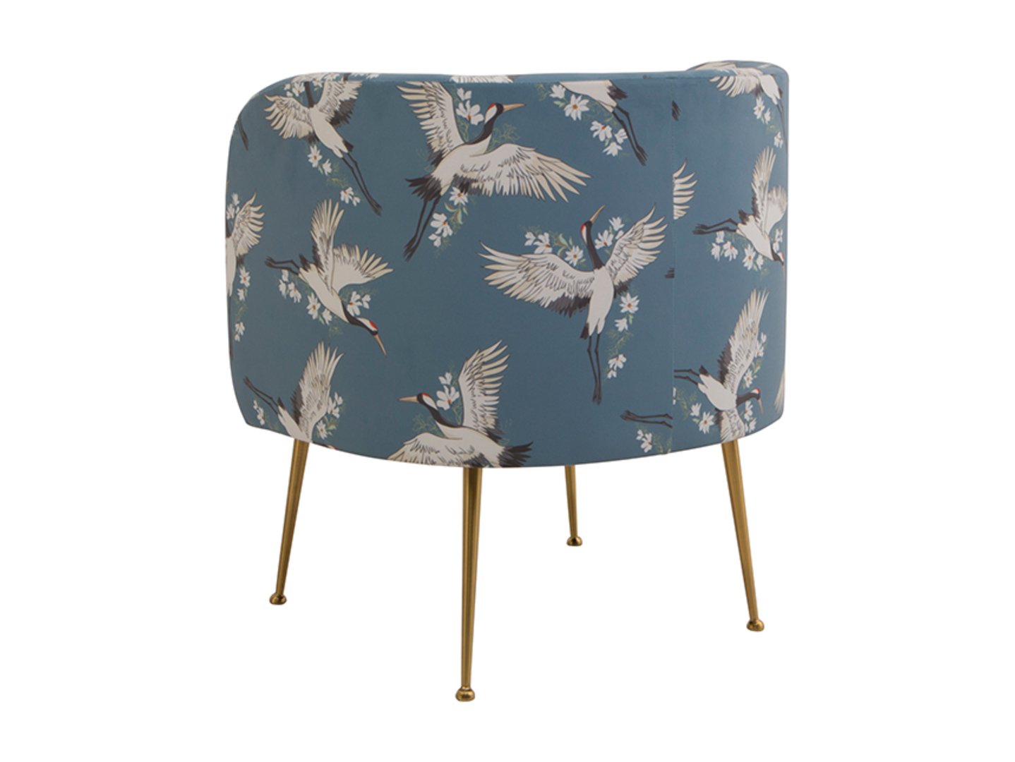 BRW - Fotel Cloe - Tkanina print Żurawie Fotel Cloe