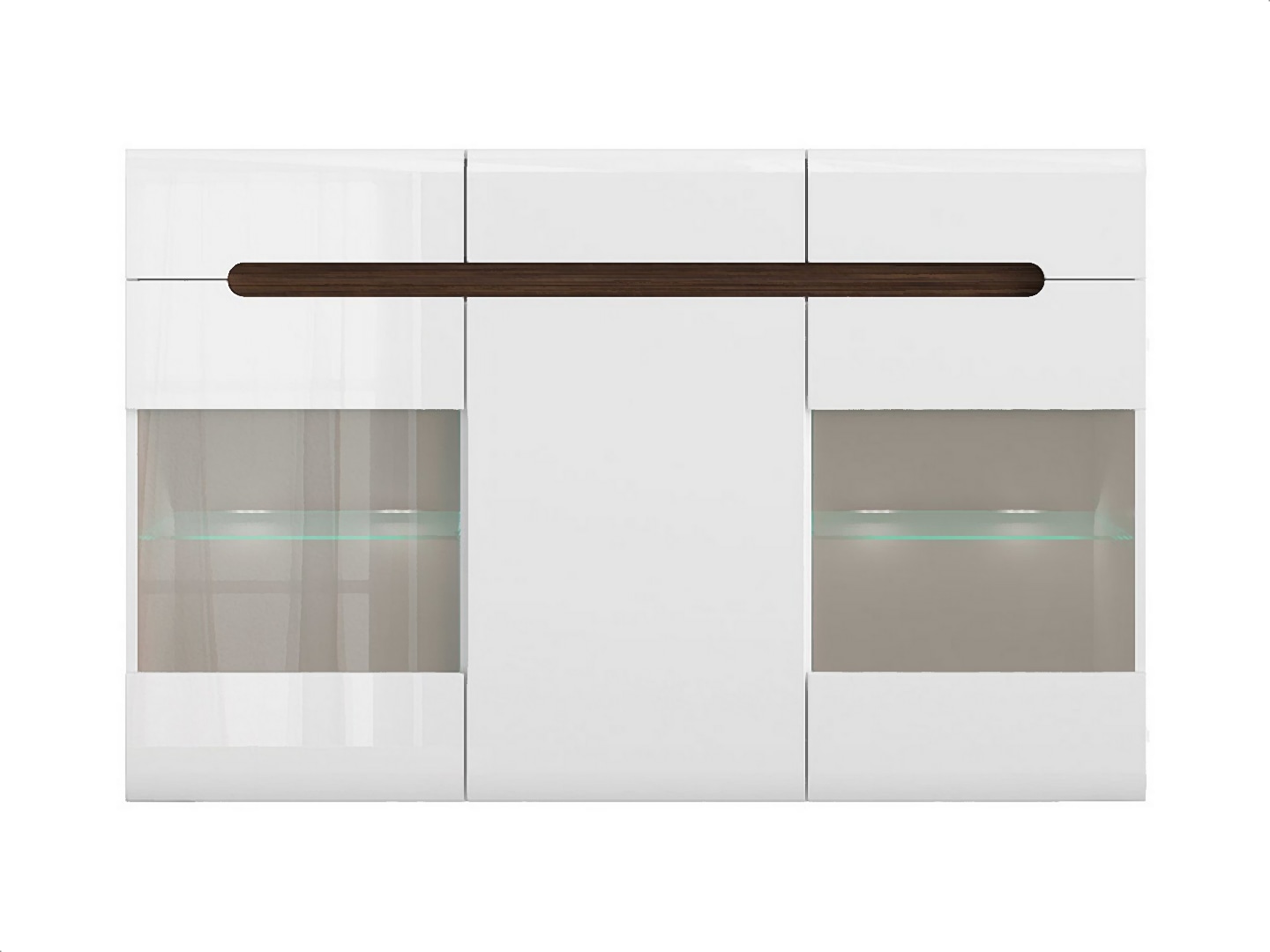 BRW - Komoda Azteca Trio - Biały Połysk Komoda Azteca Trio