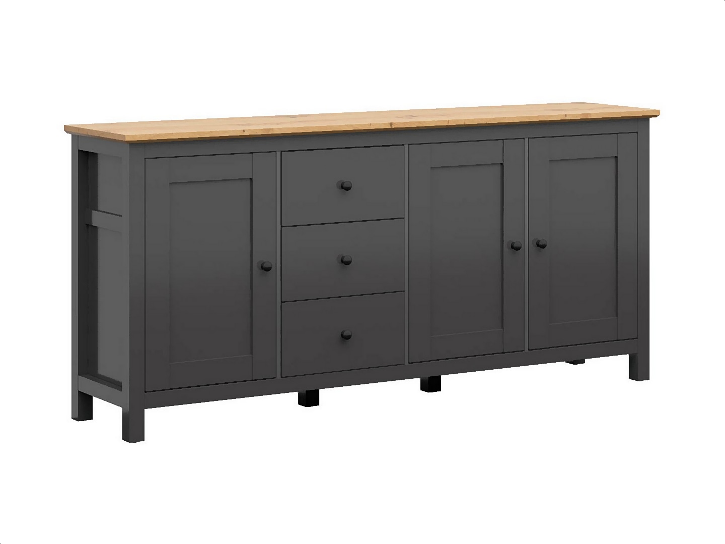BRW - Komoda Hesen - Grafit Dąb Artisan Komoda Hesen