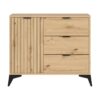 BRW - Komoda Lamea 90cm z 2 drzwiami i 3 szufladami - Dąb Artisan Komoda Lamea