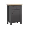 BRW - Komoda Hesen 66cm z dziwami i szuflada - grafit / dąb artisan Komoda Hesen