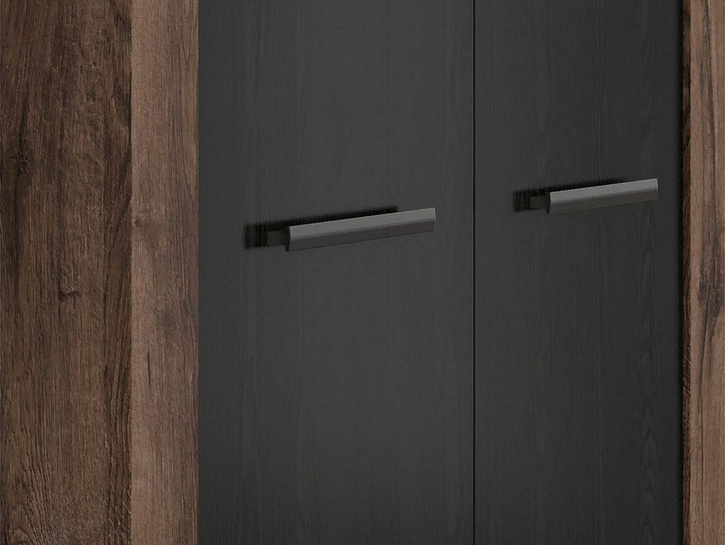 BRW - Szafa dwudrzwiowa balin - 98cm dab monastery dab czarny Szafa Balin