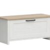 BRW - Szafka na buty Loksa - 84cm - sosna andersen - biała - Szafka na buty Loksa