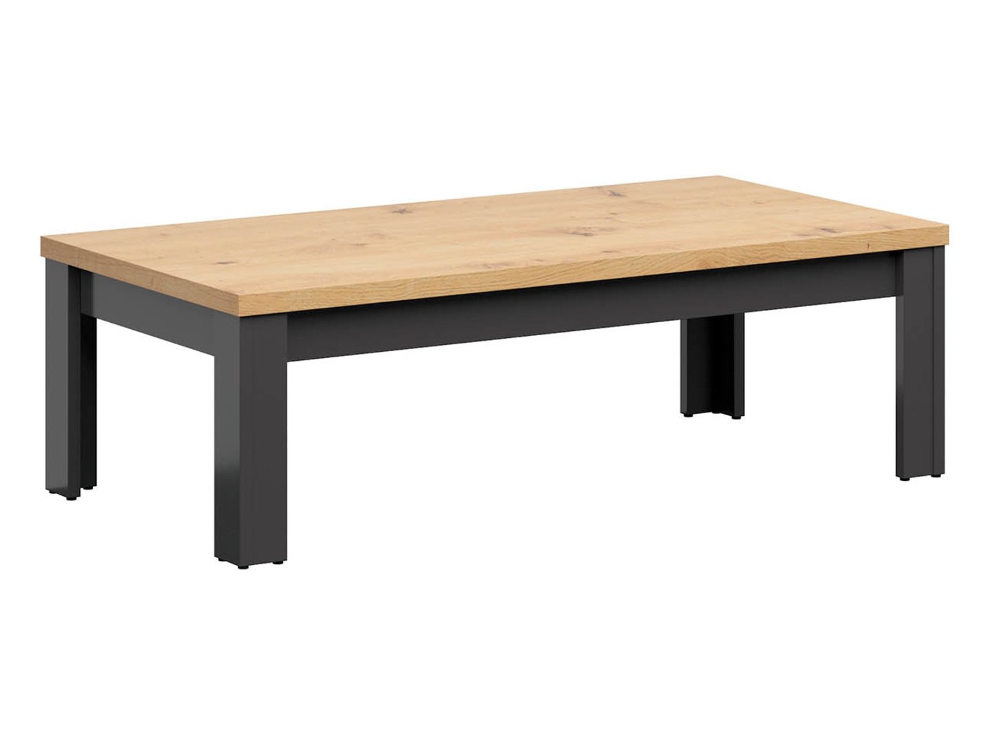 BRW - Ława Hesen - 130x65 - grafit dąb artisan (2) Ława Hesen