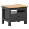 BRW - Szafka nocna Hesen - 60cm z szufladą - grafit dąb artisan (2) Szafka nocna Hesen