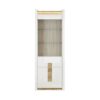 BRW - Witryna Alameda - 72cm z drzwiami i 2 szufladami - biały połysk - (3) Witryna Alameda
